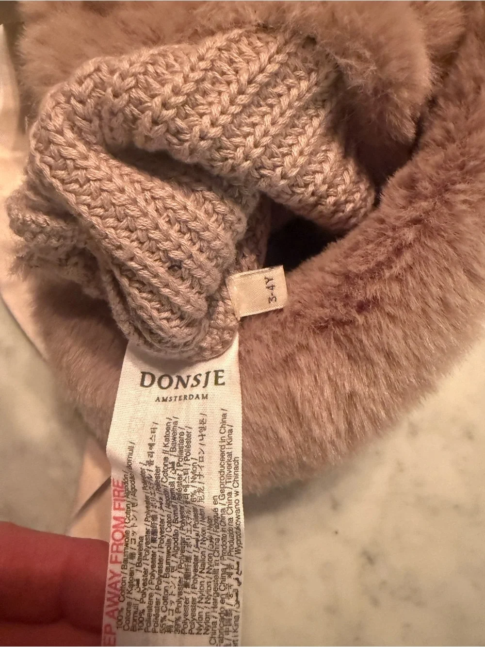 Donsje Teddy Taupe Leg Warmers for Kids